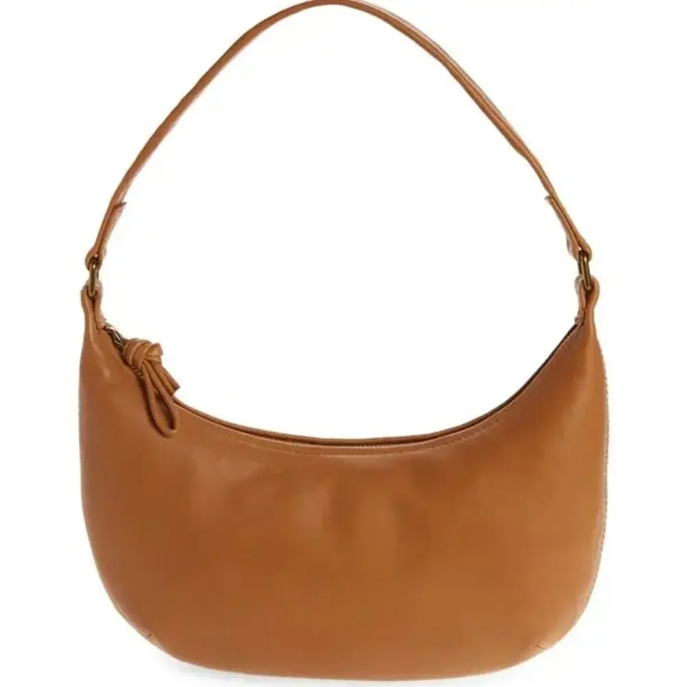 MADEWELL The Piazza Small Slouch Shoulder Bag Cognac Brown $128